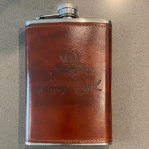 Crown Royal Brown Leather Flask